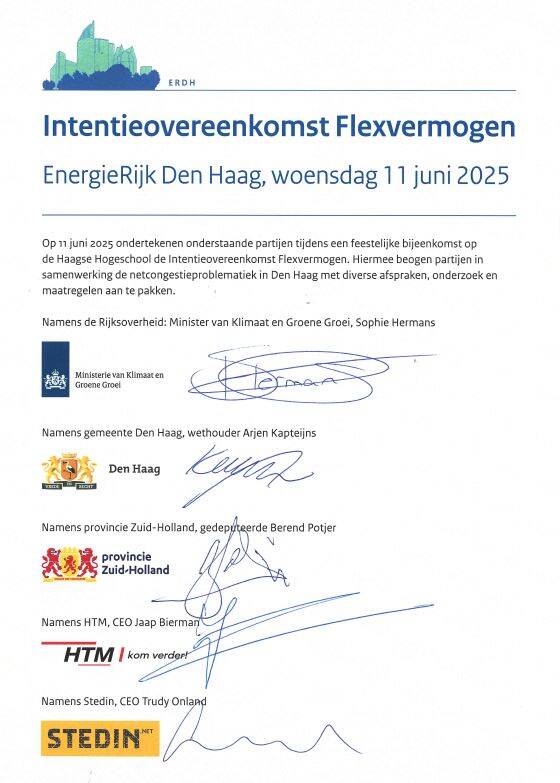 Op 11 juni ondertekende Intentieovereenkomst Flexvermogen